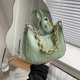 Crocodile Pattern Shoulder Crossbody Handbag
