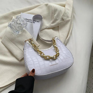 Crocodile Pattern Shoulder Crossbody Handbag