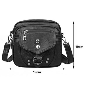 Vintage Chest Crossbody Bag Multifunctional PU Leather Sling Waist Pack