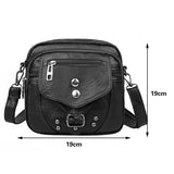 Vintage Chest Crossbody Bag Multifunctional PU Leather Sling Waist Pack