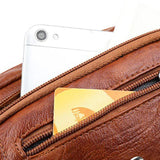Vintage Chest Crossbody Bag Multifunctional PU Leather Sling Waist Pack