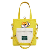 Canvas Messenger Shoulder Handbag Dog Schoolbag Backpack