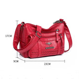 Vintage PU Leather Messenger Bag Large Capacity Casual Handbag