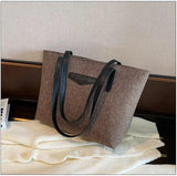 Women's Shoulder Bag Autumn Winter Large Tote Solid Handbag