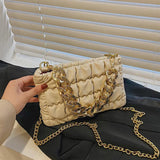 Chain Crossbody Shoulder Bag Soft PU Leather Winter Handbags Sac A Main