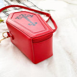 Gothic Crossbody Coffin Shape Bag for Halloween Theme Party