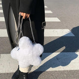 Flower Armpit Bag Plush Women's Handbag