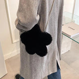 Flower Armpit Bag Plush Women's Handbag