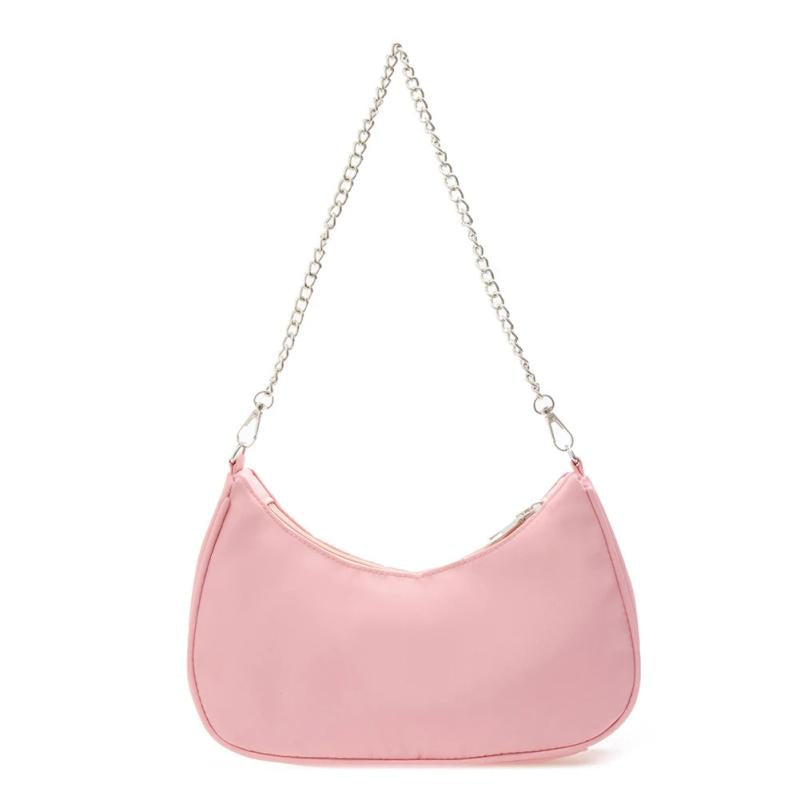 PU Leather Handbag Women Underarm Bag Retro Solid Ladies Handbags