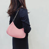 PU Leather Handbag Women Underarm Bag Retro Solid Ladies Handbags