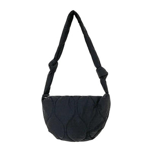 Vintage Pleated Women Bag Casual Nylon Dumplings Bag