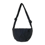 Vintage Pleated Women Bag Casual Nylon Dumplings Bag