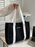 Large Capacity Shopper Canvas Tote Bags for Women Handbags