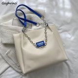 Large Capacity Shoulder Bags Women Underarm Chain Tote Bag All-match PU Leather
