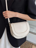 Women's Pu Leather Saddle Shoulder Crossbody Bag Tote