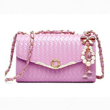 Women Crossbody Bag Diamond Chain Small Square Bag