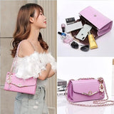 Women Crossbody Bag Diamond Chain Small Square Bag