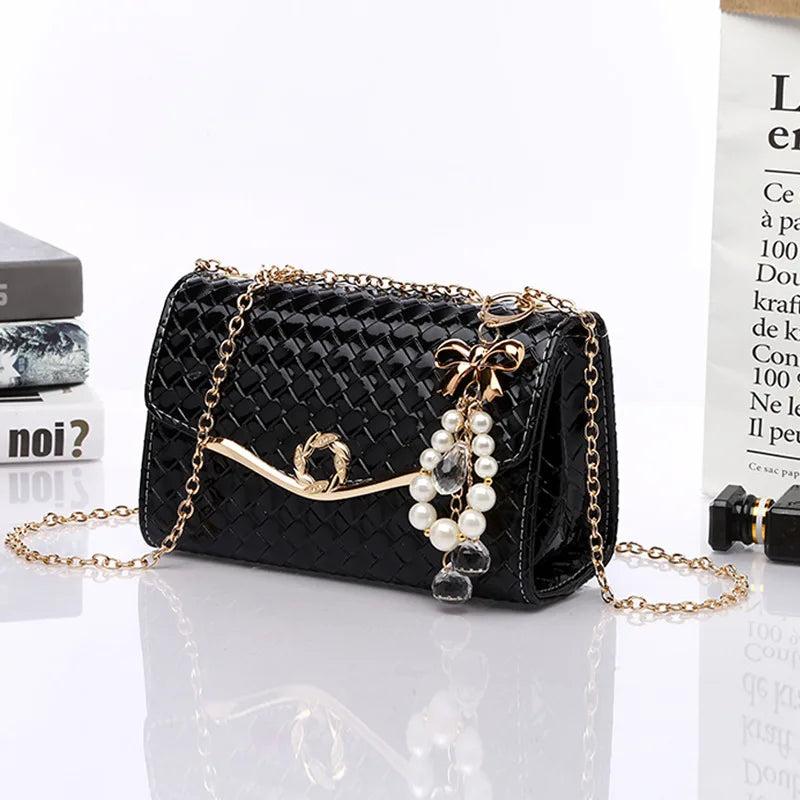 Women Crossbody Bag Diamond Chain Small Square Bag