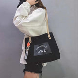 Women Tote Bag Canvas Girl Students Shoulder Handbag