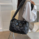 Winter Soft Down Shoulder Bag Female Warm Quilted Padded Crossbody Bag