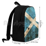 Vintage Aged And Scratched Scottish Flag Outdoor Hiking Backpack