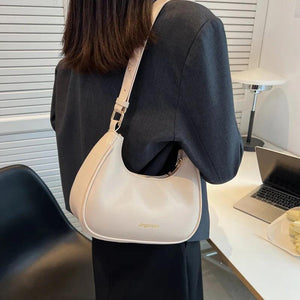 Vintage Style Leather Shoulder Bag for Women