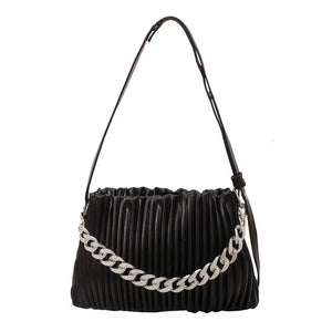 Vintage Leather Handbag Chain Crossbody Pouch Bag