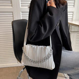 Vintage Leather Handbag Chain Crossbody Pouch Bag