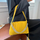 Vintage Leather Handbag Chain Crossbody Pouch Bag