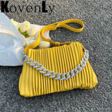 Vintage Leather Handbag Chain Crossbody Pouch Bag