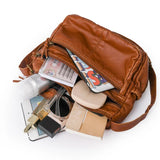 Soft PU Leather Ladies Handbags Multi-pocket Women Top Handle Satchel