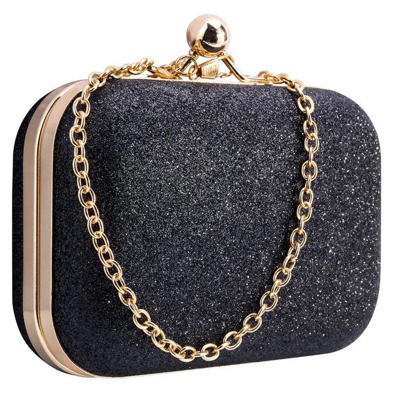 Evening Party Handbag Wedding Clutch Bag with Chain
