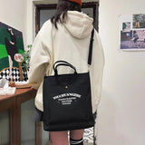 Canvas Crossbody Bags for Women Letters Casual School Shoulder