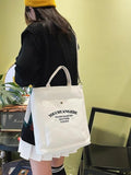 Canvas Crossbody Bags for Women Letters Casual School Shoulder