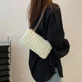 Women's Fashioni Pleated Shoulder Bag Chain Strap Crossbody Bags