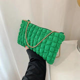 Women's Fashioni Pleated Shoulder Bag Chain Strap Crossbody Bags