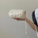 Barrel-shaped Women's Shoulder Bags Soft PU Leather Ladies Crossbody Bags