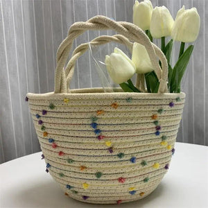 Women Shoulder Tote Bag Lovely Vegetable Basket Handbag Shopper Bag