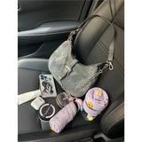 Retro Women's Small Shoulder Bag Half Moon Chain Ladies Tote Purse Handbag