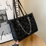 Canvas Women's Shoulder Bag Chain Crossbody Bag Handbag