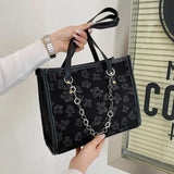 Canvas Women's Shoulder Bag Chain Crossbody Bag Handbag