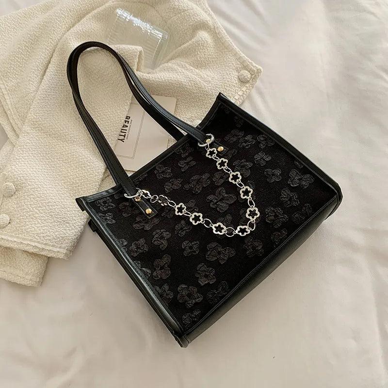 Canvas Women's Shoulder Bag Chain Crossbody Bag Handbag