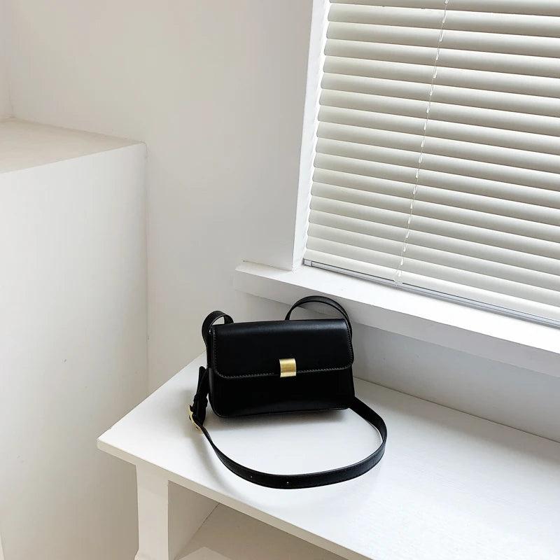 Woman Small Square Bag Ins Handbag PU Leather Ladies Crossbody Shoulder Bag Tide