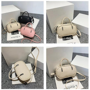 Women Shoulder Bag Handbags Solid Pu Leather Top Handle Crossbody Bags