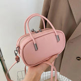 Women Shoulder Bag Handbags Solid Pu Leather Top Handle Crossbody Bags