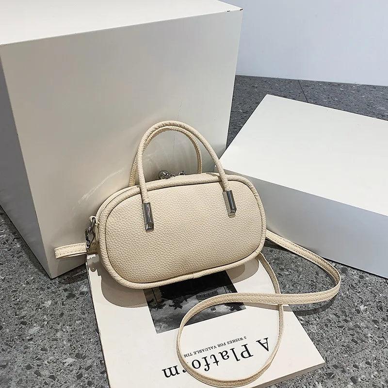 Women Shoulder Bag Handbags Solid Pu Leather Top Handle Crossbody Bags