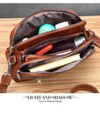 Vintage Soft Crossbody Bag Multi-layer Casual Messenger Bag
