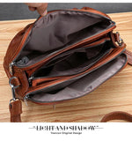 Vintage Soft Crossbody Bag Multi-layer Casual Messenger Bag