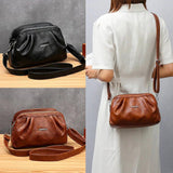 Vintage Soft Crossbody Bag Multi-layer Casual Messenger Bag