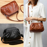 Vintage Soft Crossbody Bag Multi-layer Casual Messenger Bag